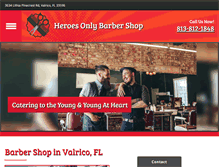 Tablet Screenshot of heroesonlybarbershop.com